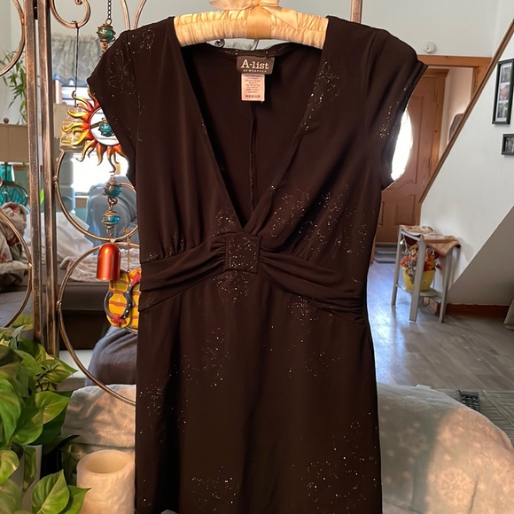 A-list Black dressy tank top with sparkles - Picture 1 of 4